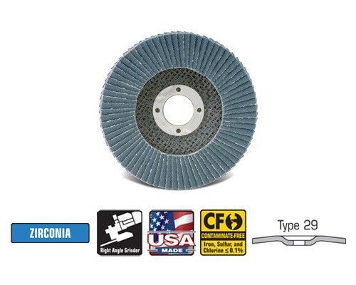 CGW Camel Grinding Wheels - Flap Disc Z3 XL 4-1/2&#034; x 7/8&#034;  T29 - Qty 10 - 42364