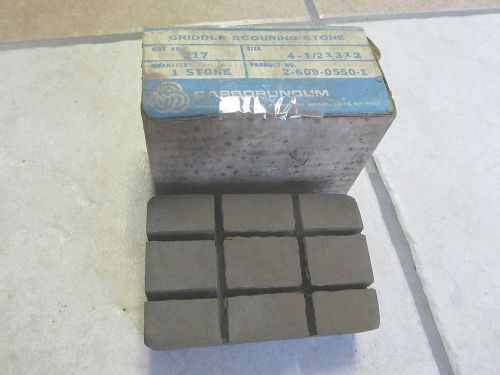 CARBORUNDUM 2-609-0550-1 GRIDDLE SCOURING STONE 4-1/2x3x2” Cat.#217 ABRASIVE NR