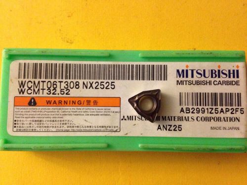 MITSUBISHI CARBIDE INSERTS (QTY1) WCMT 06T308 32.52 NX2525