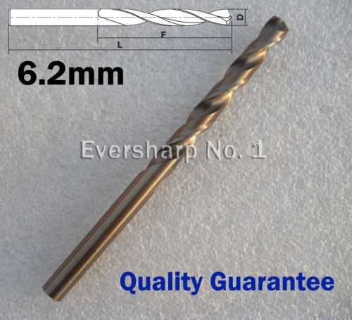 Lot 1pcs Cobalt Drill Bit M35 HSS Twist Drill 6.2 mm(.2441&#034;) For Stainless Steel