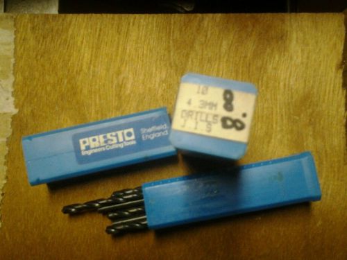 Presto/cleveland  4.3 mm jobber drills 10 pcs., blk oxide, 118 deg for sale