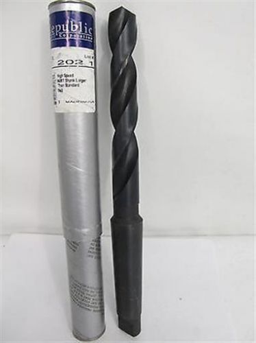 Republic Drill, 202-1, 1&#034;, #4MT, HSS, Taper Shank Drill Bit