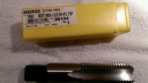 MORSE 4 FLUTE HIGH SPEED STEEL BOTTOMING TAP M30 X D9 38134 USE