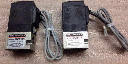 SMC NVF110-3G-01T, NVF1103G01T, AC88-132V/50Hz, Lot Of 2, ShipSameDay#1603A26