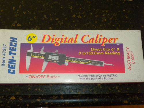 CEN-TECH 6&#034; DIGITAL CALIPER #47257 NEW