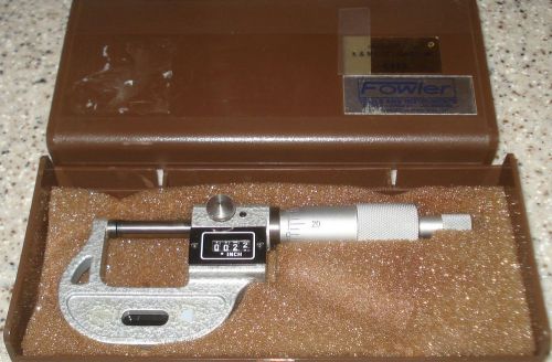 FOWLER 1 IN DIGITAL MICROMETER W/ CARBIDE FACES .0001 GRADUATIONS