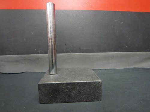 6&#034; X 6&#034; X 2&#034; GRADE A GRANITE PLATE W/ CHECK INDICATOR STAND