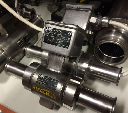 ABB Model DE21 Electromagnetic Flowmeter 1-1/2&#034; Tri-Clamp DN40/PN10