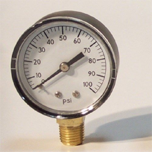 NEW WATER FIRE SPRINKLER AIR COMPRESSOR GAUGE 2&#034;X1/4&#034; 100 Lb