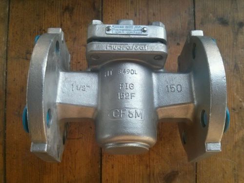 New fluoroseal 1.5&#034; stainless steel cf8m sleeved plug valve 150# 1-1/2&#034; 275 psi for sale