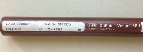 Vespel rod sp1 1&#034; dia x 17&#034; long sp-1 dupont w/certs for sale