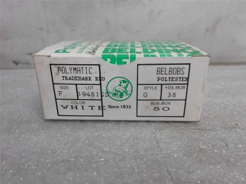 Polymatic belding thread polyester size f style g 38 yrds per bob 80 bobs for sale