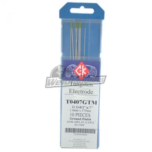 CK T0407GTM LaYZr Tungsten Electode .040&#034; x 7&#034; Pkg = 10