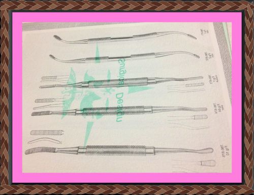 5 Pc Bone Files Dental Implant Set Surgical Wahl, Polokoff, Miller Files