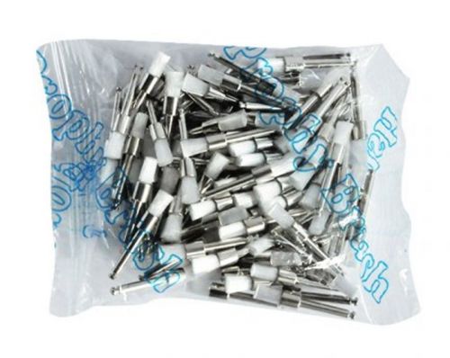 Dental 100 pcs prophy brush white nylon tapper polishing brush new brand 180864 for sale