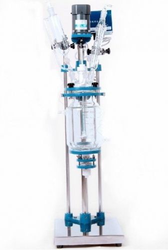 5L Chemical lab Jacketed Glass Reactor Vessel 110V 220V optional digital display