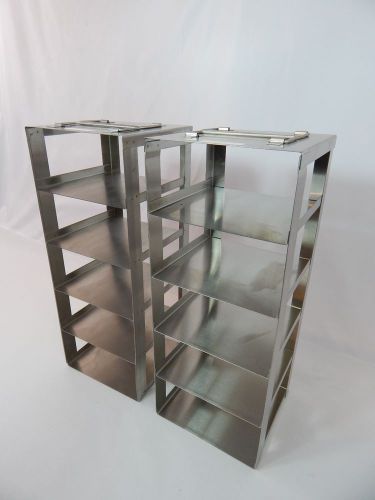 LOT OF 2  CRYOGENIC LAB FREEZER RACKS