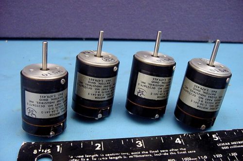 4 new bendix/globe military surplus 20-30 vdc high-speed mil. spec. motors for sale