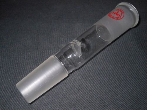 Lab Glass Custom 24/40 Inner &amp; Outer Straight Adapter w/ Half Circle Insert