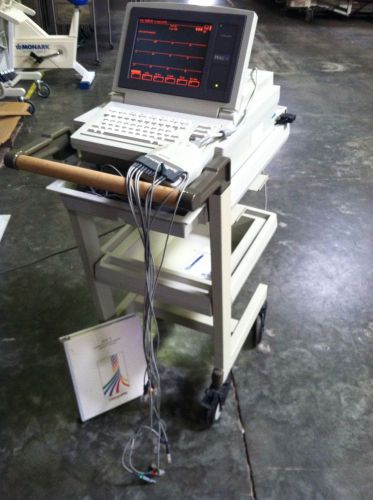 GE Marquette MAC 8 Portable Resting ECG System w/AM-5 Acquisition Module &amp; Cart