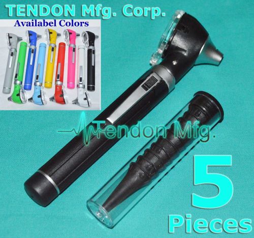 Otoscope Fiber Optic Mini, Led Bright illumination, Diagnostic Set, 5 Pieces