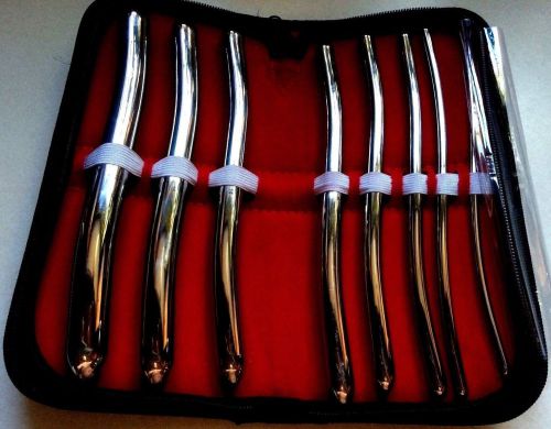 Urethral Hegar Sounds Surgical ObGyn Urethra Instruments 8 Piece Set Kit CE