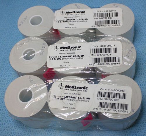 9 Rolls ECG Paper for Lifepak 20 12 9 9P 10 12 300 11240-000013