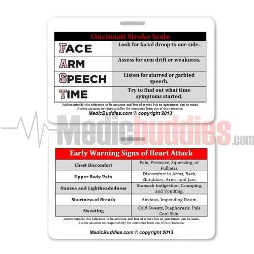 Fast exam badge id pocket reference guide rn nusre emt paramedic ems students for sale