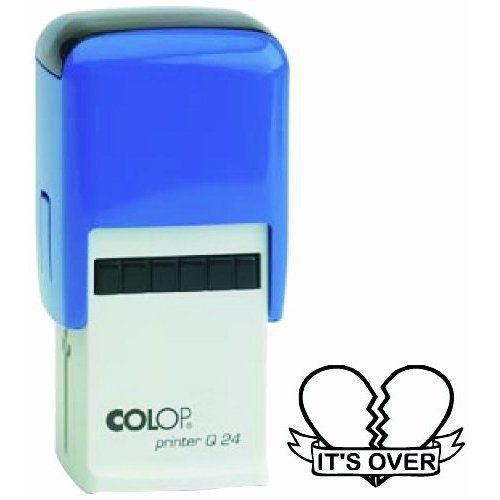 Colop printer q24 it&#039;s over broken heart word stamp - black for sale