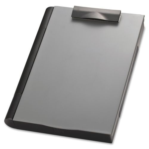 OIC Form Holder - 0.75&#034; Capacity  - 9&#034; x 12&#034; - Plastic - Black, Gray