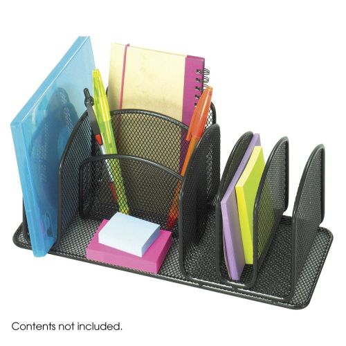 Desk Organizer Accessories Holder Office Supplies Black Steel Modern Mesh New