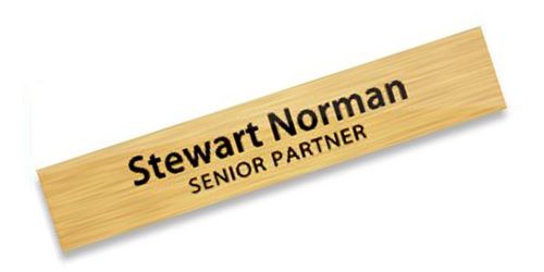 New custom brushed golden office desk name plate engraved 2&#034; x 8&#034; size for sale