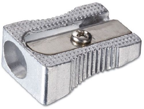 Officemate Metal Pencil Sharpener, Metallic Silver, Box of 12