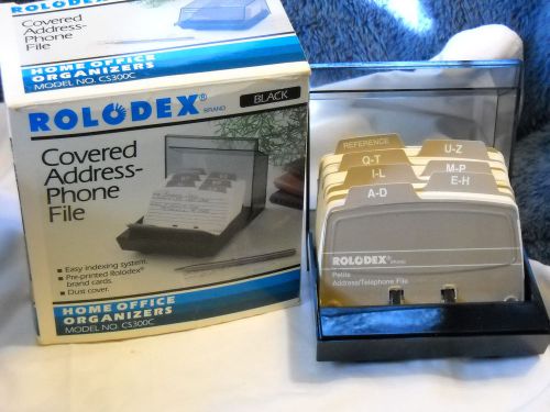 ROLODEX COVERED PETITE ADDRESS/PHONE FILE MODEL # CS300C WITH BOX UNUSED