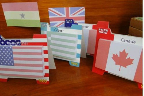1 National Flag of Canada or United kingdom /United state  Pattern Sticky Notes.