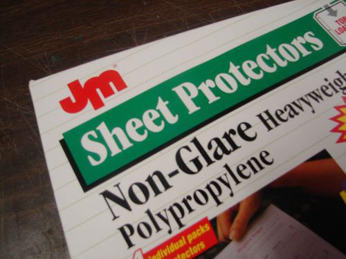 *25 Heavyweight Sheet Protectors JM 8 1/2 X 11 Top Loading non glare   REFUND Av