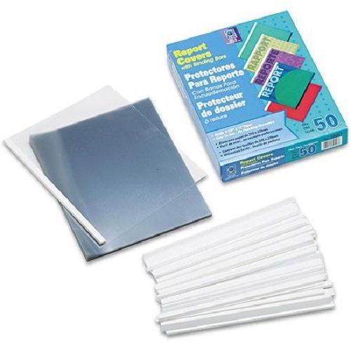 C-Line Vinyl Report Cover, Binding Bar, Letter, 1/8&#034; Capacity, 50/Box