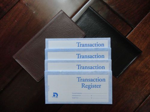 *NEW* Lot of 2 Vinyl Covers + Lot of 4 Transaction Registers for Checkbook