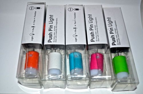 5 pcs GLOW IN THE DARK PUSH PINS.