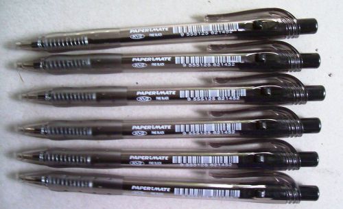 12 Paper Mate KV2 Black Fine Ball Point Pen