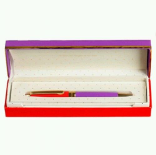 Kate Spade Ballpoint Black Ink Pen Plum/Red