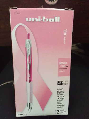 NEW Uni-ball 207 Pink Ribbon Black ink Pen Medium .7 - city of hope