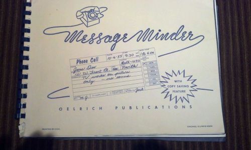 Oerich Publication MESSAGE MINDER BOOK MEMO W/COPYPAPER