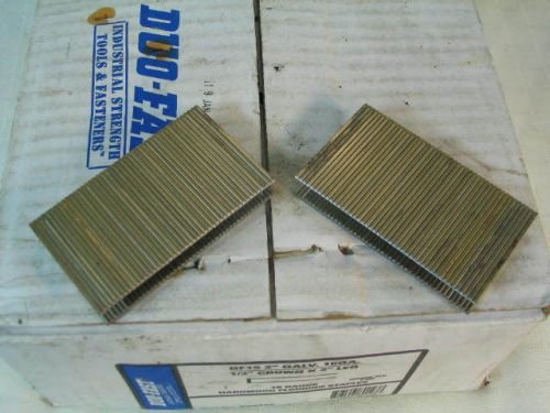 Duo-Fast Staples 1/2&#034; Crown x 1-1/2&#034; Leg DF15 Galv. Flooring 5,000 15ga. 650424