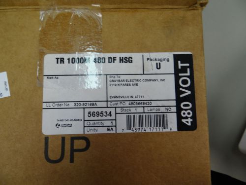 1 Brand New Lithonia 3 Phase 480 Volt H.I.D. Lighting TR-1000M-480-DF-HSG