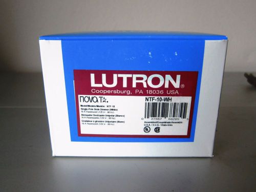 LUTRON NTF-10-WH FLOURESCENT DIMMER - NIB - SURPLUS BUILDING MERCHANDISE