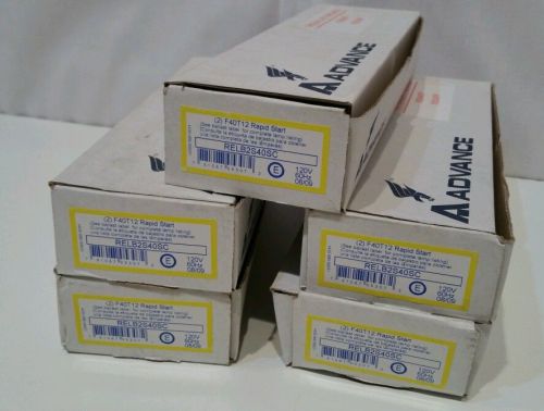 Lot of 5 Advance Rapid Start Ballast RELB2S40SC F40T12 R2S40TP R2S34TP