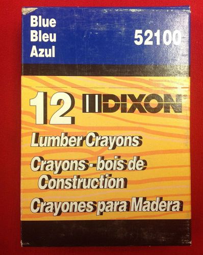 Dixon lumber - construction  crayons  blue #521  box of 12  free shipping for sale