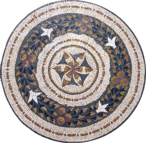 Floral medallion mosaic for sale