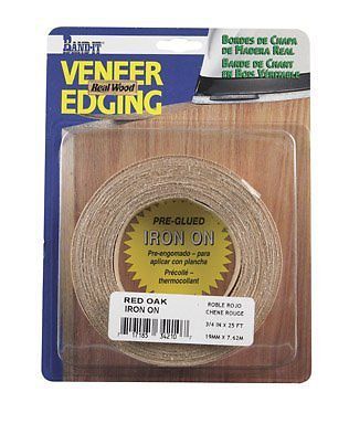 Cloverdale 34210 &#034;Band-it&#034; Wood Veneer Edge Banding 3/4&#034;x25&#039; - Red Oak New